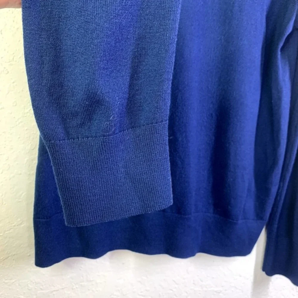 BANANA REPUBLIC Navy Blue Half-Zip Wool Pullover‎ Sweater